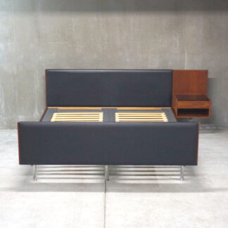 Hans J. Wegner Teak Queen Bed with Night Table