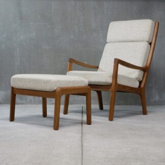 Ole Wanscher Senator Highback Lounge Chair with Ottoman