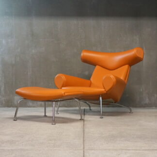 Hans J. Wegner Ox Chair with Ottoman