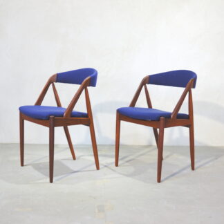 Kai Kristiansen NV-31 Chair Blue Fabric 2脚セット
