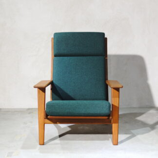 Hans J. Wegner GE290 Teak High Back Green
