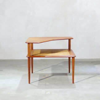 Peter Hvidt and Orla Molgaard Teak & Cane Corner Table
