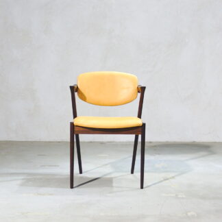 Kai Kristiansen Model 42 Chair Camel Leather & Rosewood