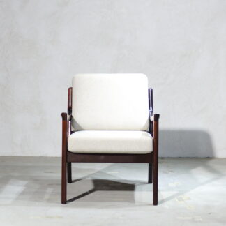 Ole Wanscher Model169 Lowback Chair White Fabric(201807)
