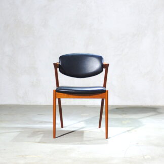 Kai Kristiansen Model 42 Chair Black Leather & Teak