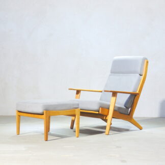 Hans J. Wegner GE290 High Back Oak with Ottoman(201903B)