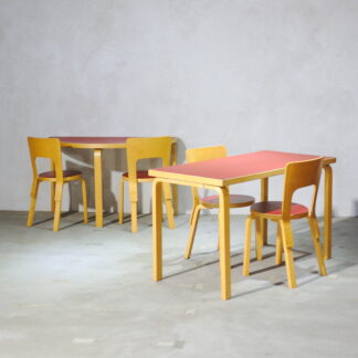 Alvor Aalto Red Chair & Table Set