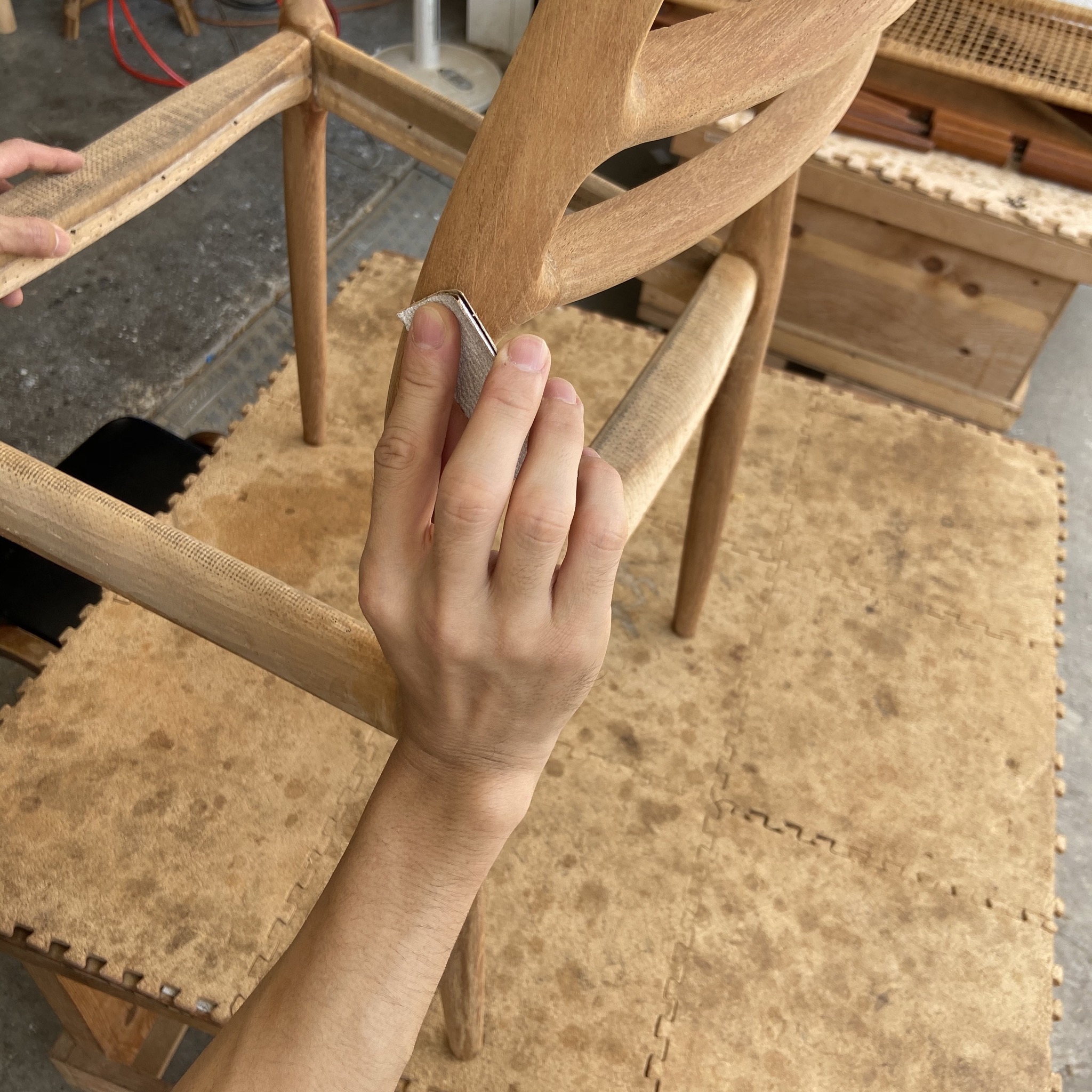 Niels Otto Moller（モラー） Model 78 Chair サンディング