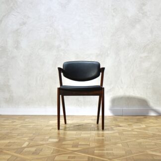 Kai Kristiansen Model 42 Chair Black Leather Rosewood