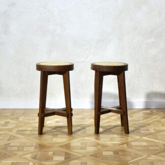 Pierre Jeanneret Stool Rattan
