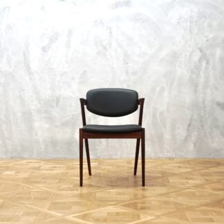 Kai Kristiansen Model 42 Chair Black Leather & Rosewood