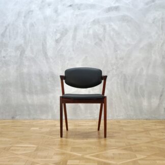 Kai Kristiansen Model 42 Chair Black Leather & Rosewood