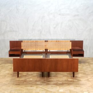 Hans J. Wegner GETAMA Teak Cane Bed Frame