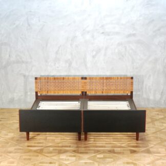 Hans J. Wegner GETAMA Teak Cane Bed Frame